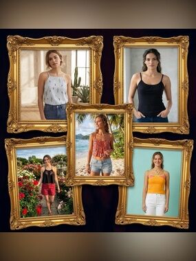 Bundle of 5, 35% OFF + Reduced Shipping! - Women’s Strap Tank Tops, Large